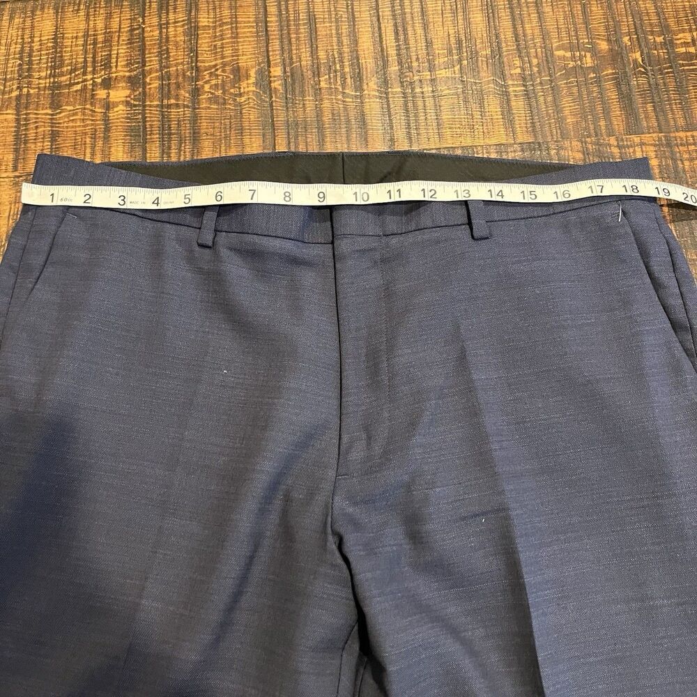 J Crew Ludlow Wool Dress Pants Mens 36x30 Blue  Slim Stretch Office Casual 212​​ - Picture 6 of 7